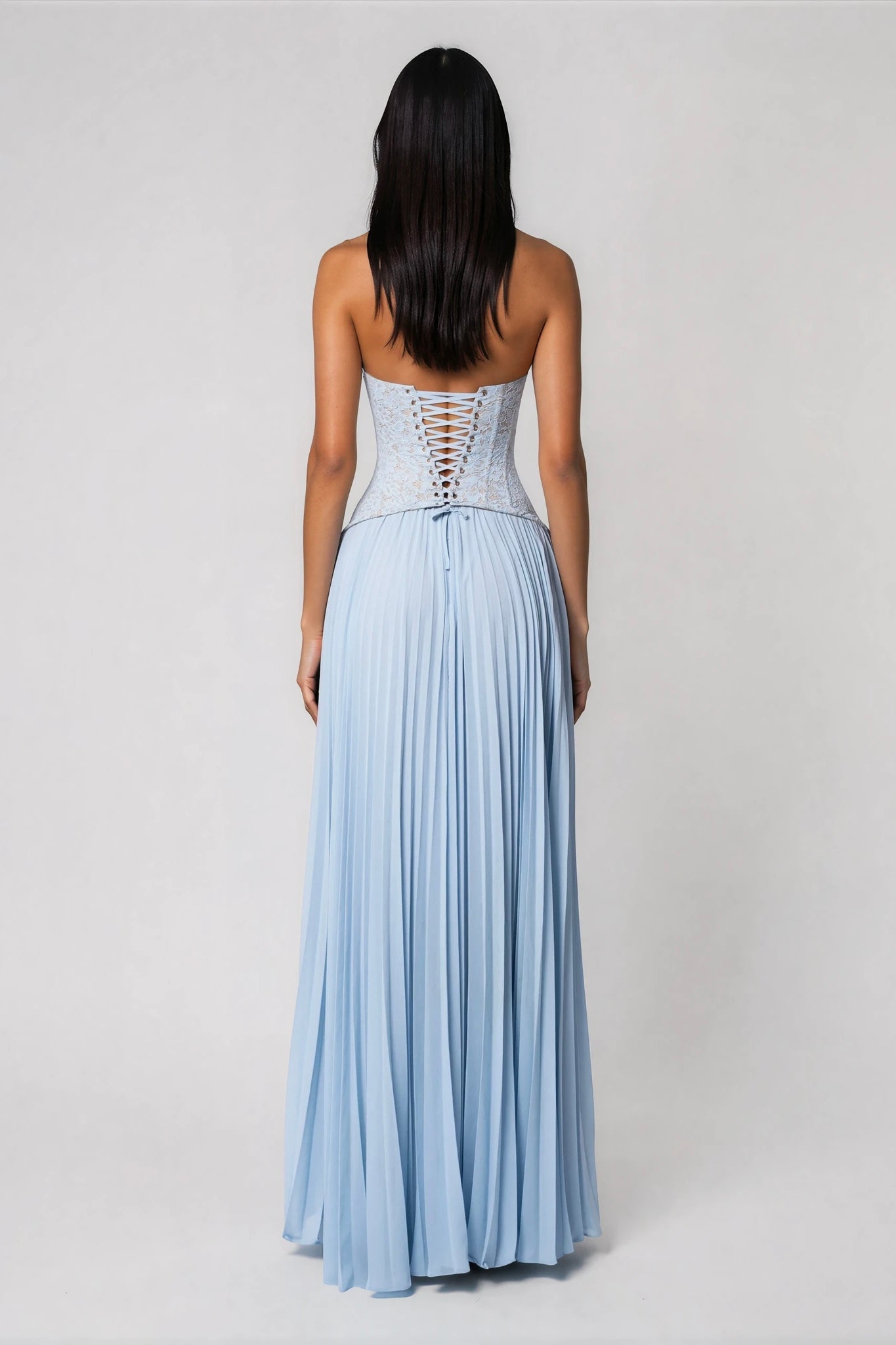 Aurore | Corset Bodice Lace-Up Maxi Gown