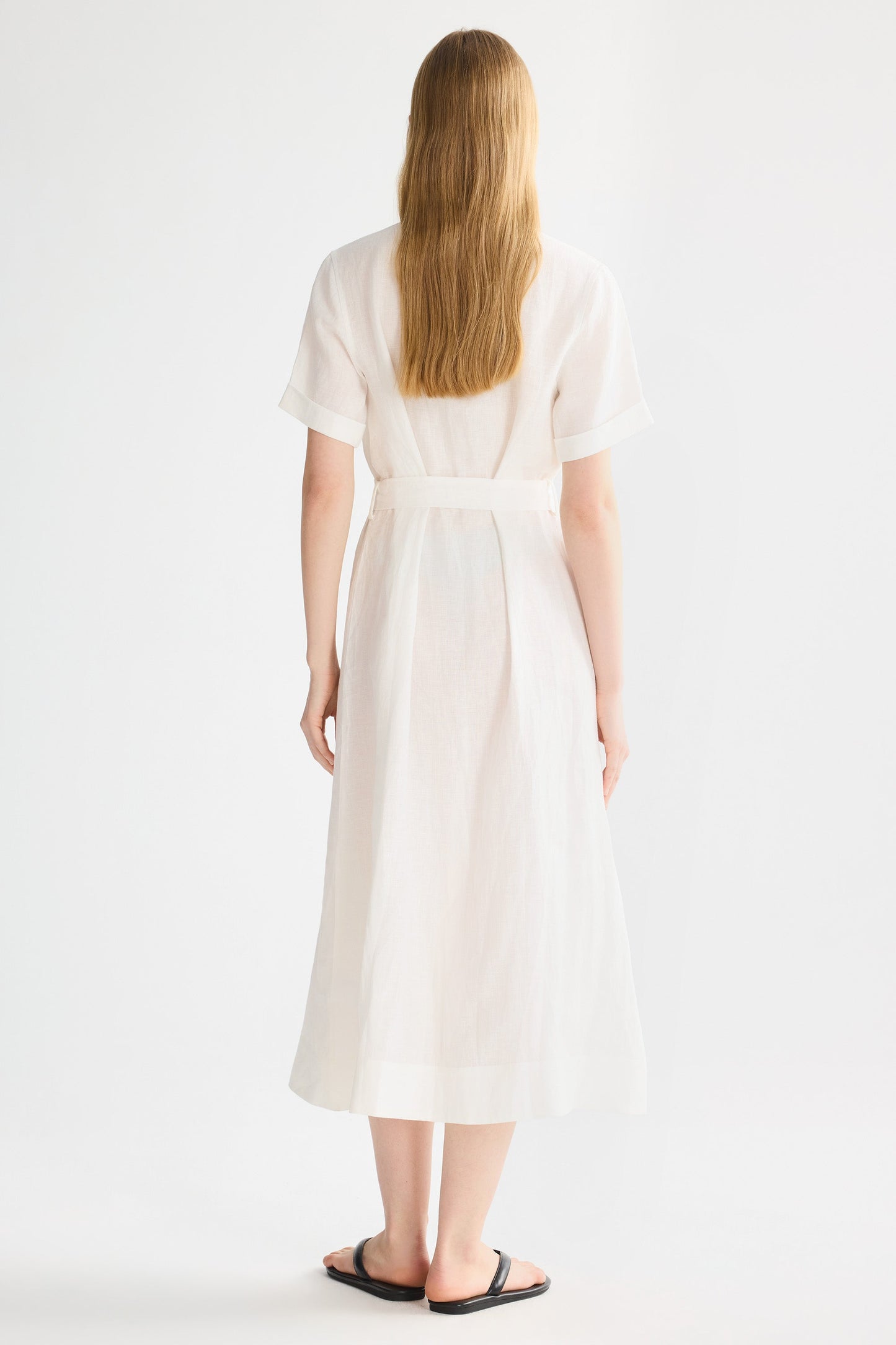 Brigitte | Classic Linen Maxi Dress