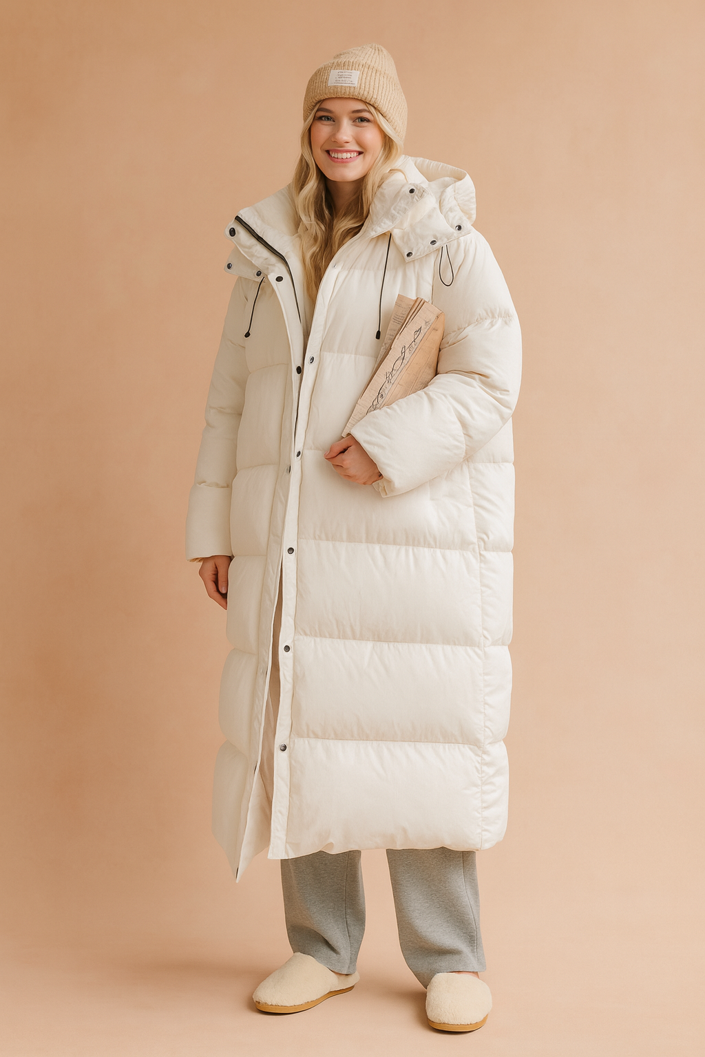 Zoya | Longline Hooded Quilted Puffer Jacket