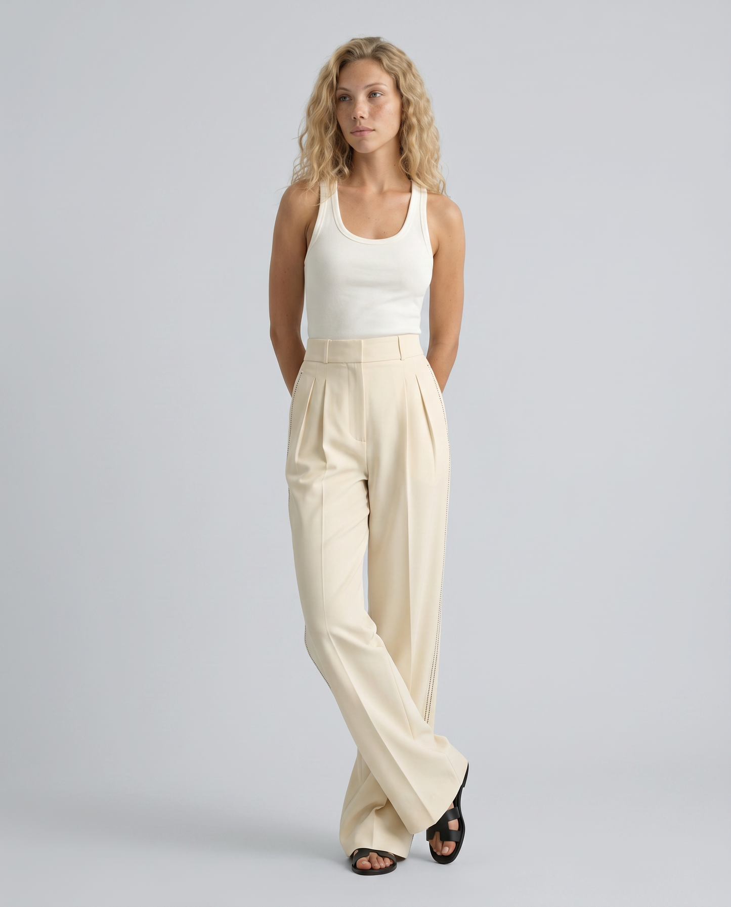 Eloise | High Waist Wide Leg Trousers