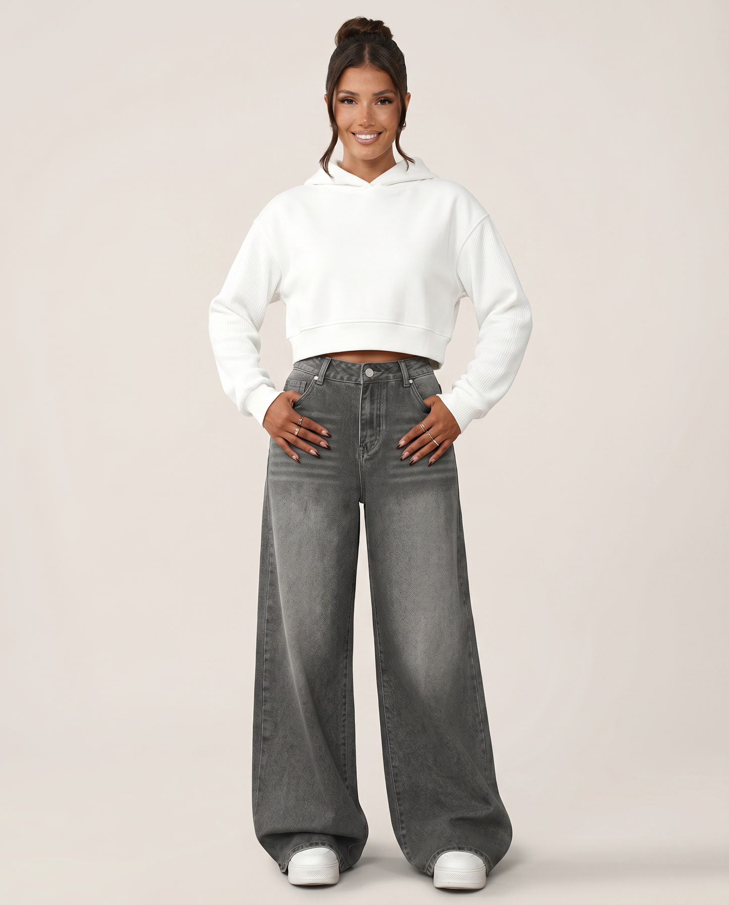 Danica | Distressed Wide Leg Jeans
