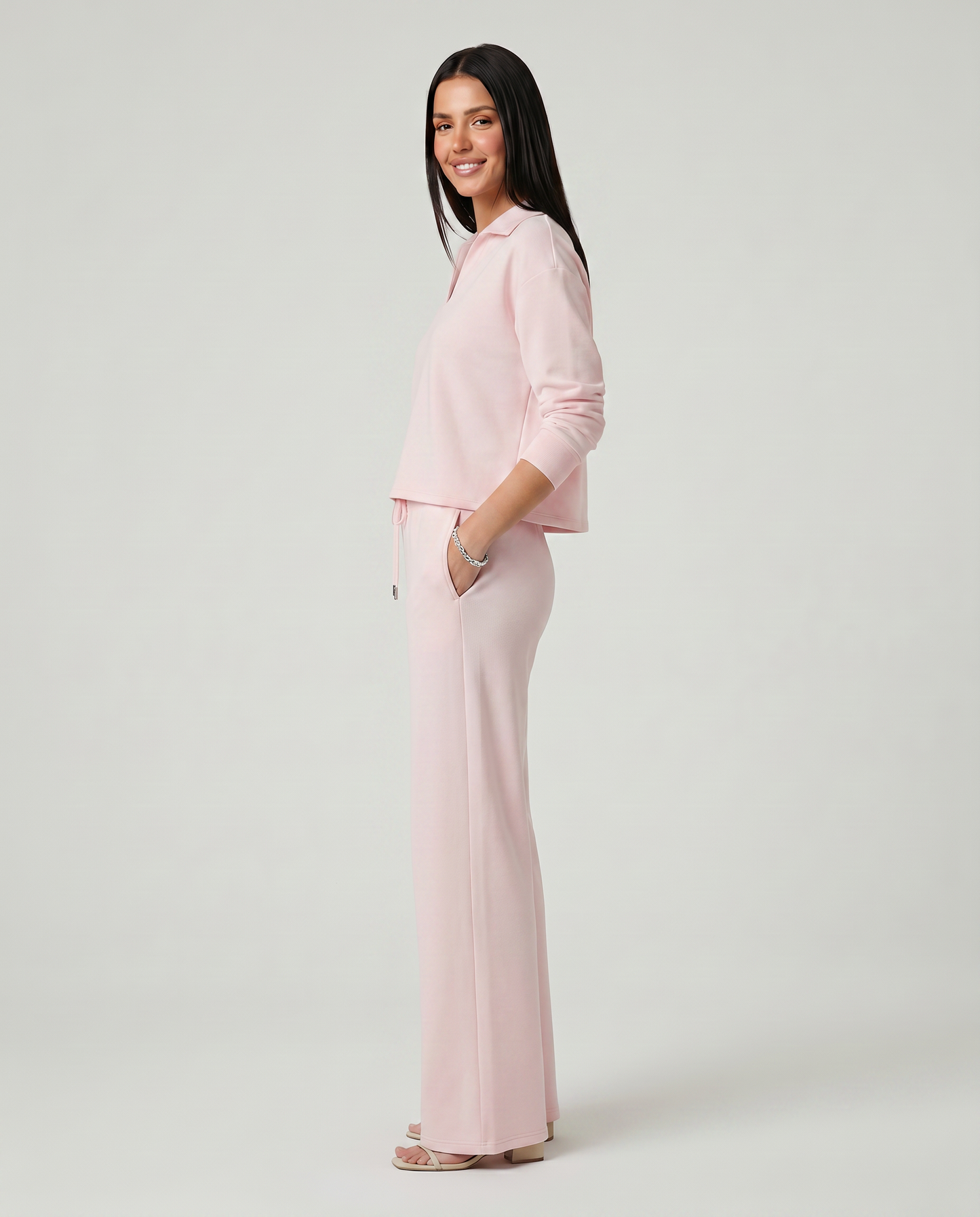 Maria | Two Piece Set with Wide Leg Pants