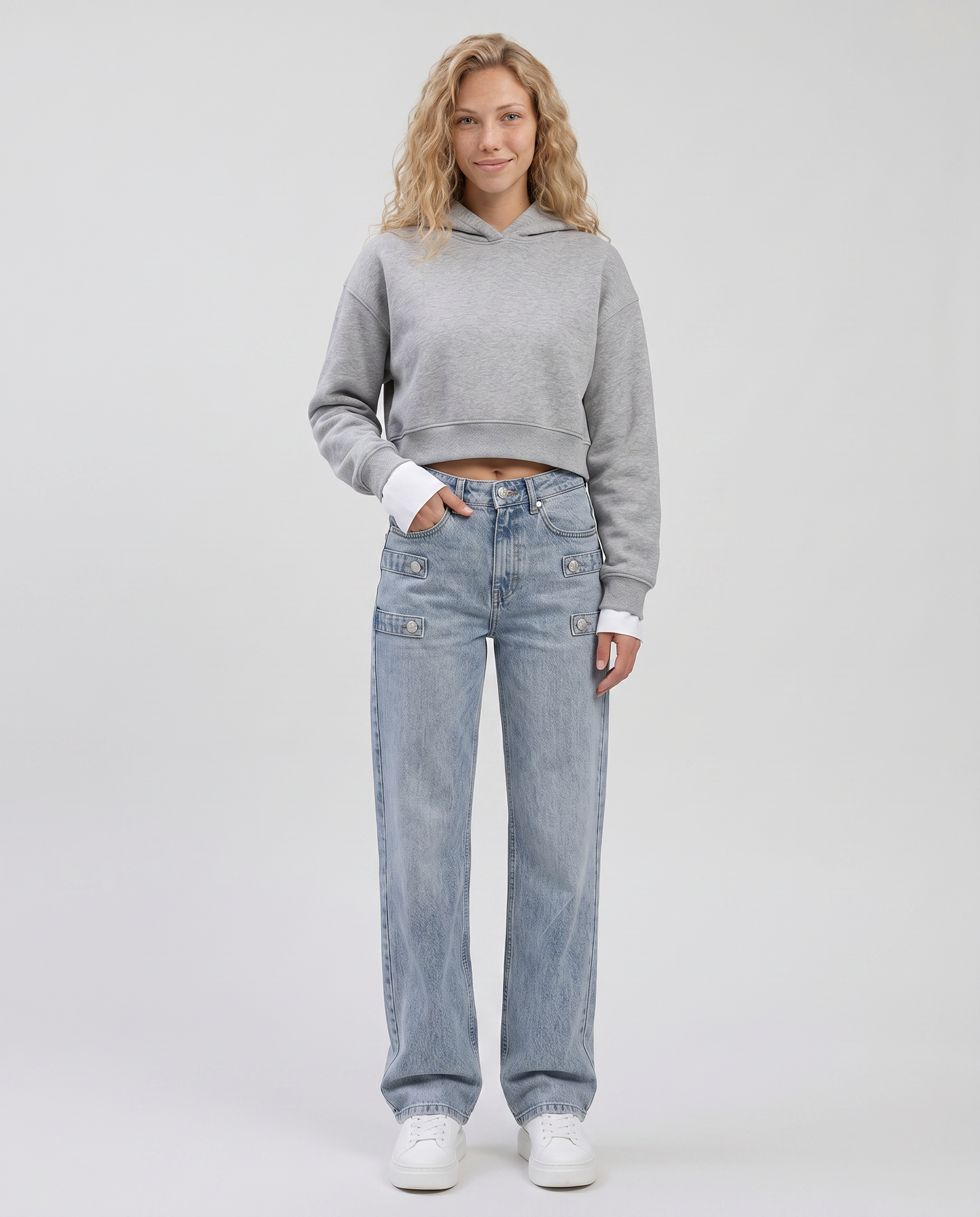 Clara | Straight Leg Jeans with Side Tabs