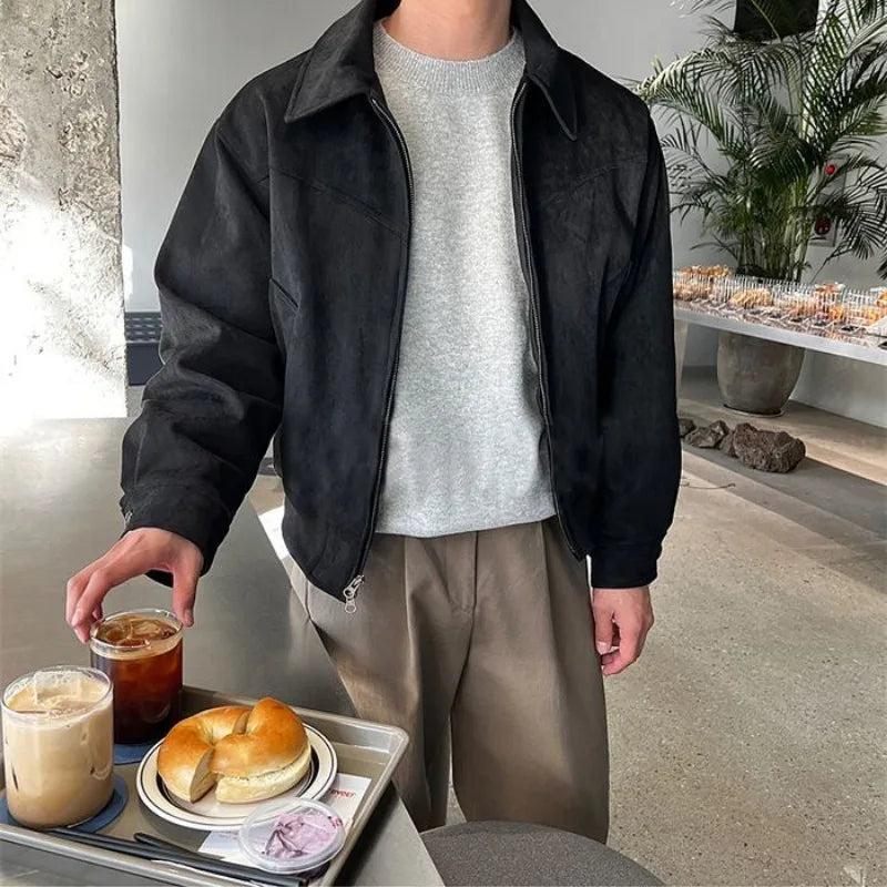Ravello | Effortless Leather Bomber Jacket Zip