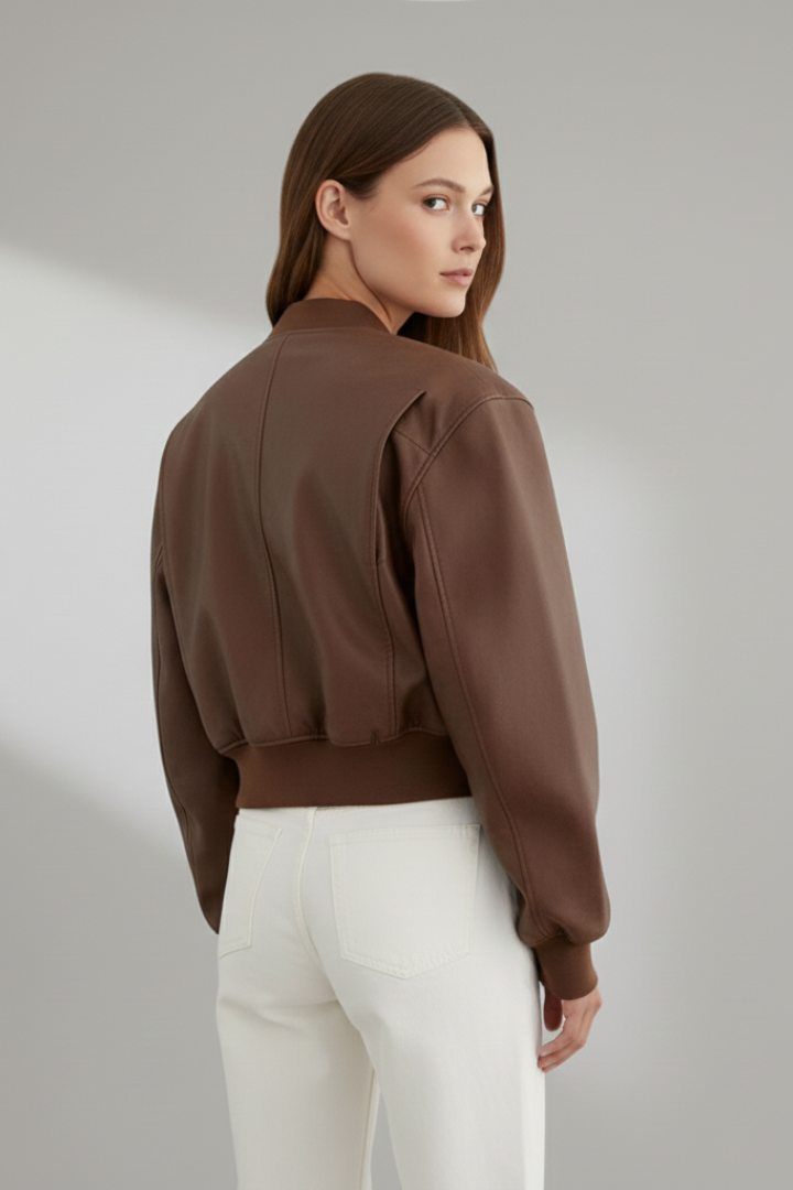 Virelle | Effortless Cropped Zip Jacket Fitted Short Style