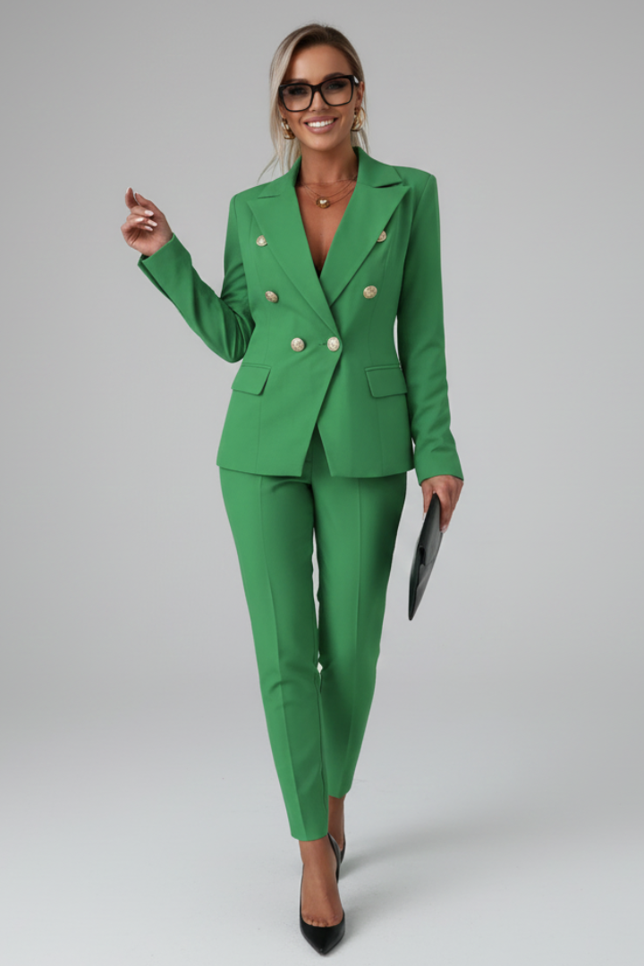 Mirova | Blazer and Straight Leg Trouser Set