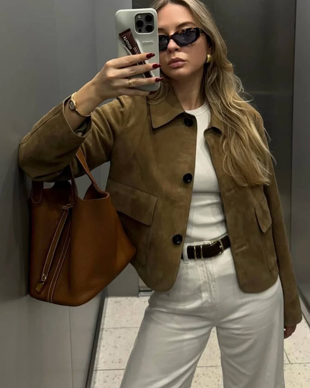 Rosine | Relaxed Suede-Effect Lapel Jacket