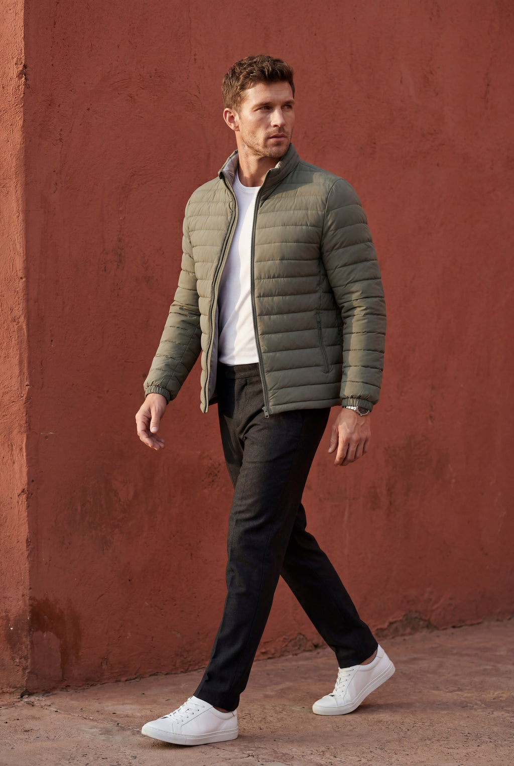 Olivier | Slim Fit Stand Collar Puffer Jacket