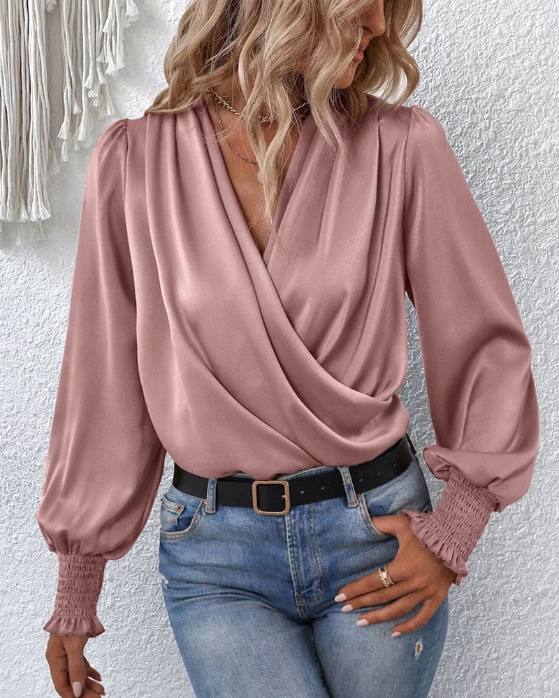 Pauline | Women's Long Sleeve Wrap Blouse