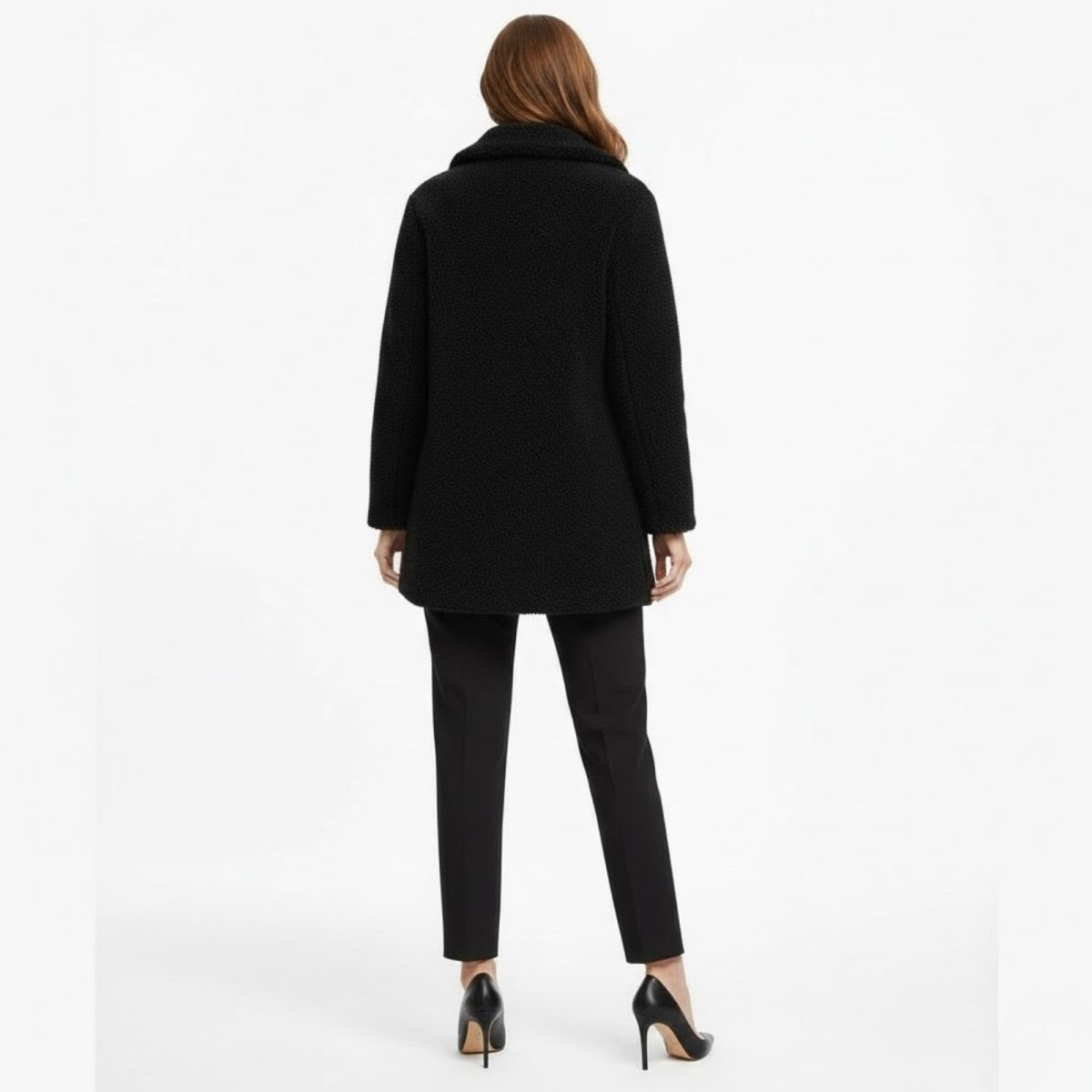Claire | Double Breasted Bouclé Teddy Coat