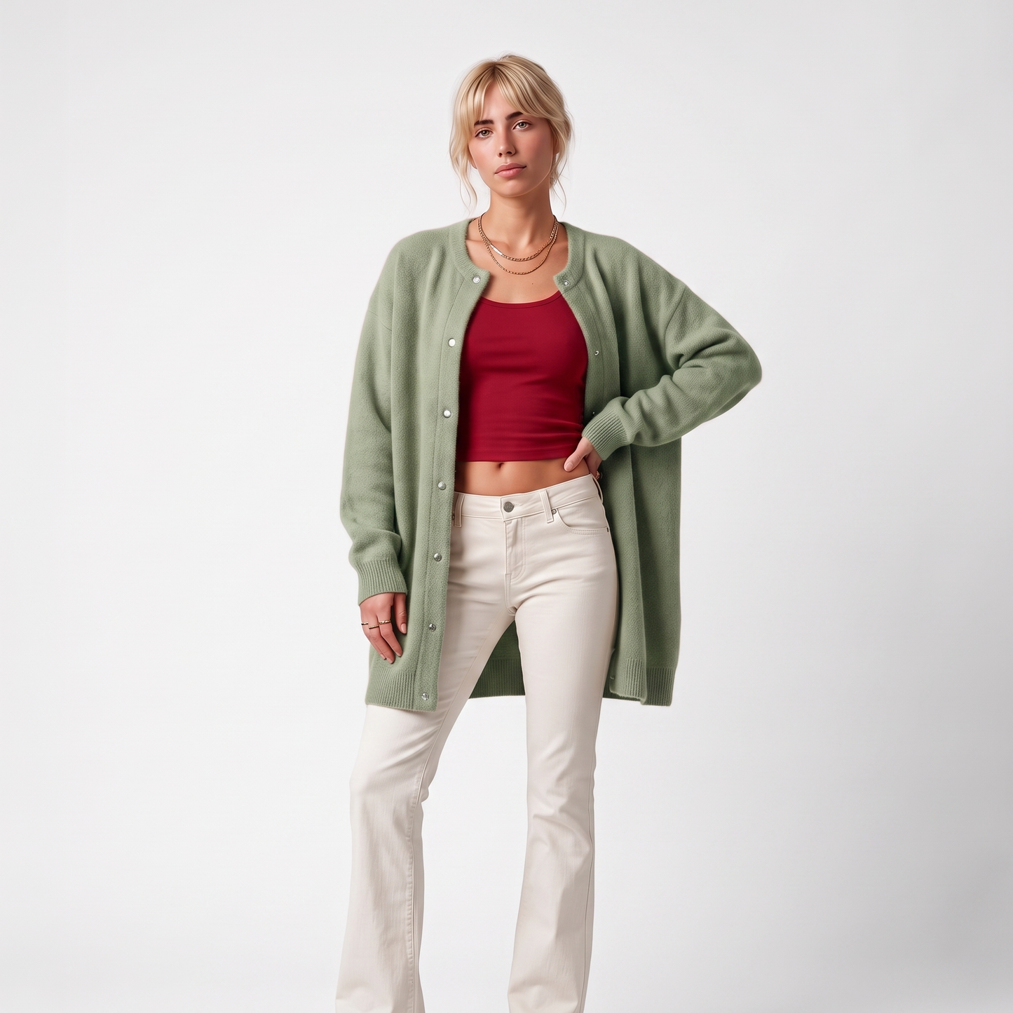 Fernande | Ribbed Longline Duster Cardigan