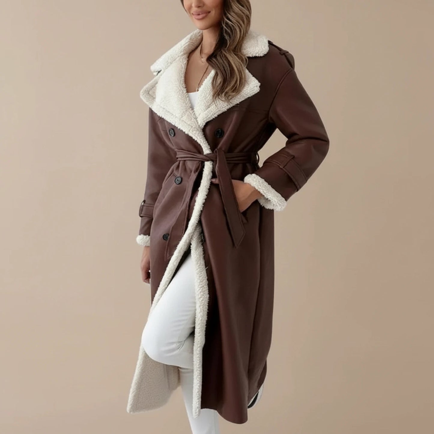 Clemence | Sherpa Lined Trench Coat