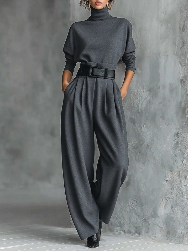 Colombe | Turtleneck Straight-Leg Trouser Set
