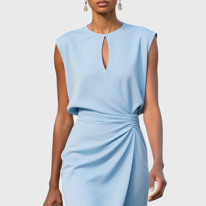 Oriane | Fitted Waist Flowy Midi Dress
