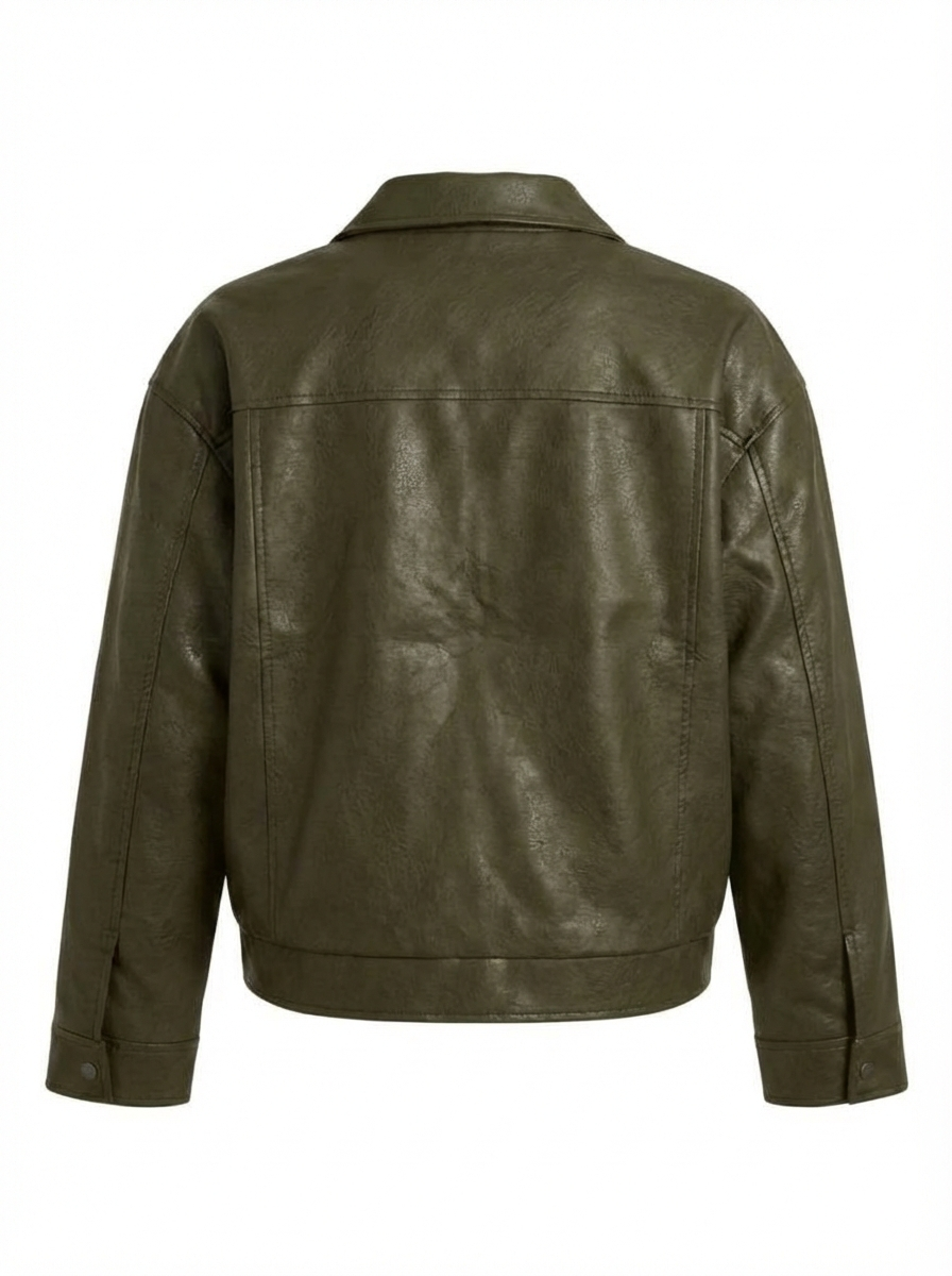 Leonie | Relaxed Fit Faux Leather Jacket