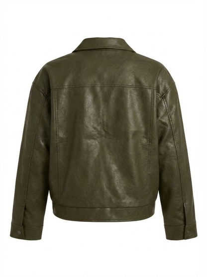 Leonie | Relaxed Fit Faux Leather Jacket
