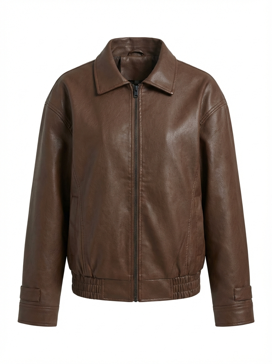 Leonie | Relaxed Fit Faux Leather Jacket