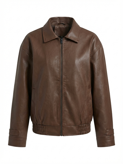 Leonie | Relaxed Fit Faux Leather Jacket