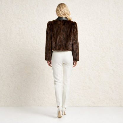 Valentina | Cropped Faux Mink Jacket