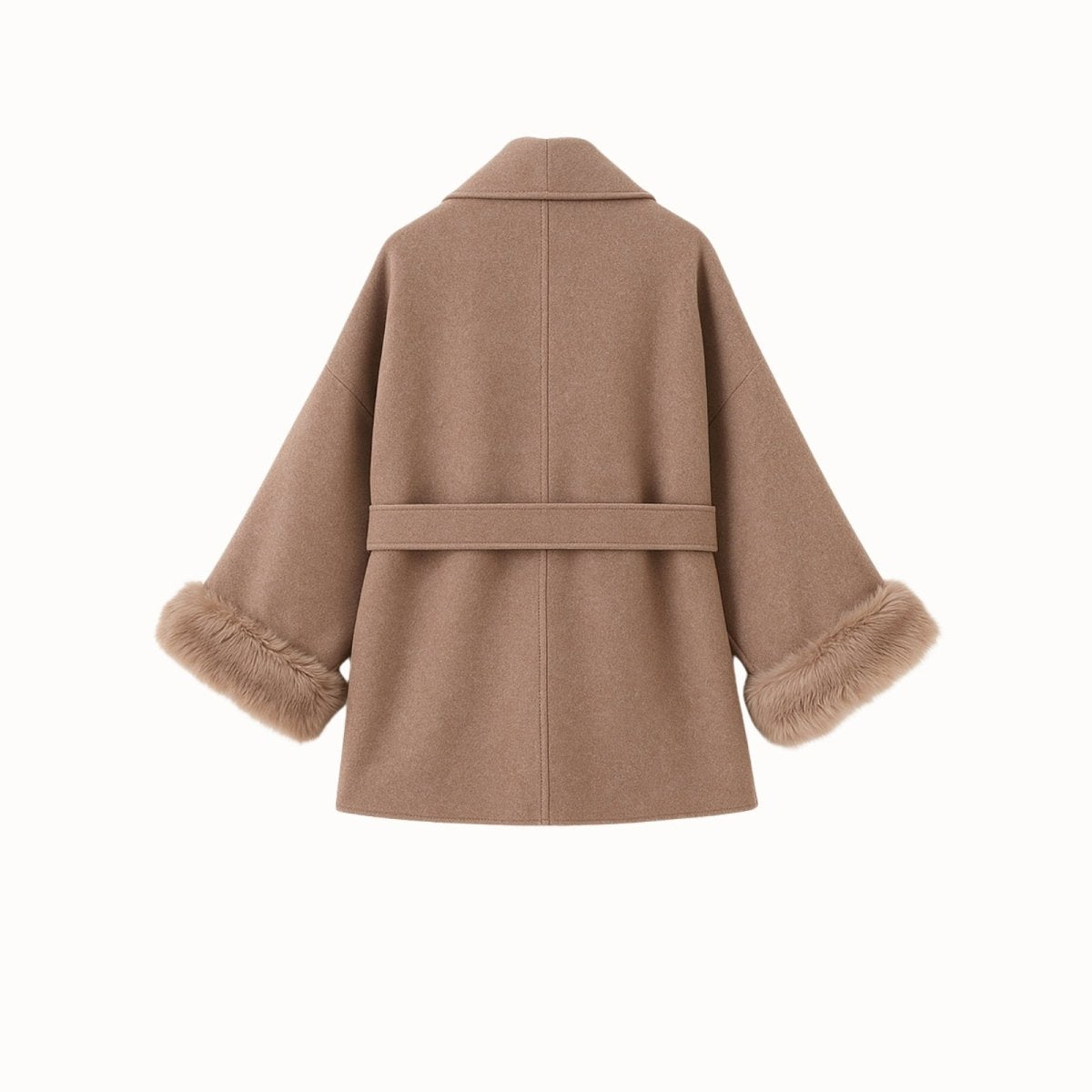 Veloura | Wool Cashmere Fur Cuff Coat