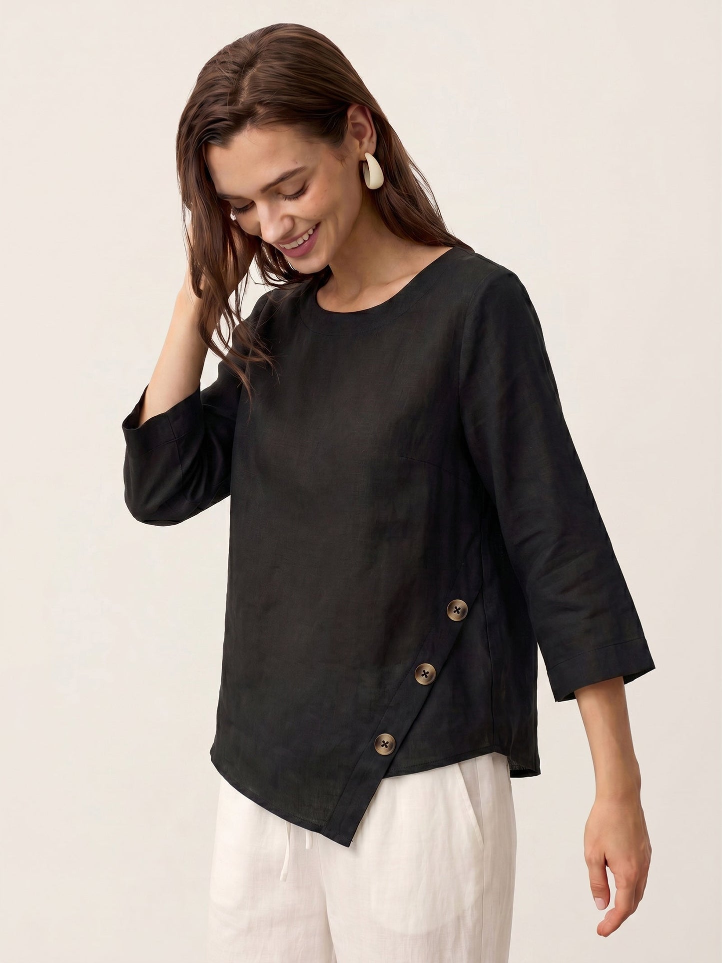 Violette | Women's Linen Top and Trouser Set