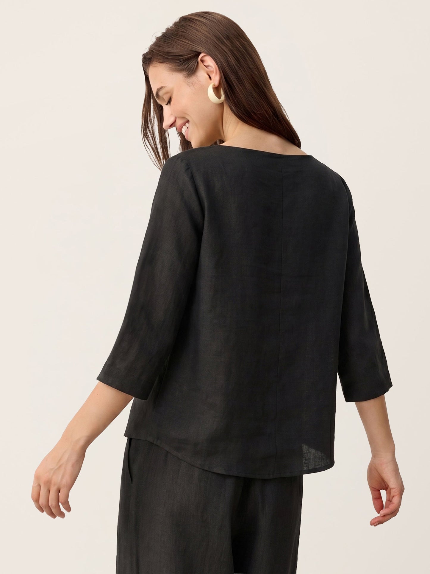 Violette | Women's Linen Top and Trouser Set