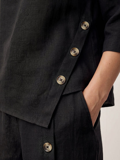 Violette | Women's Linen Top and Trouser Set
