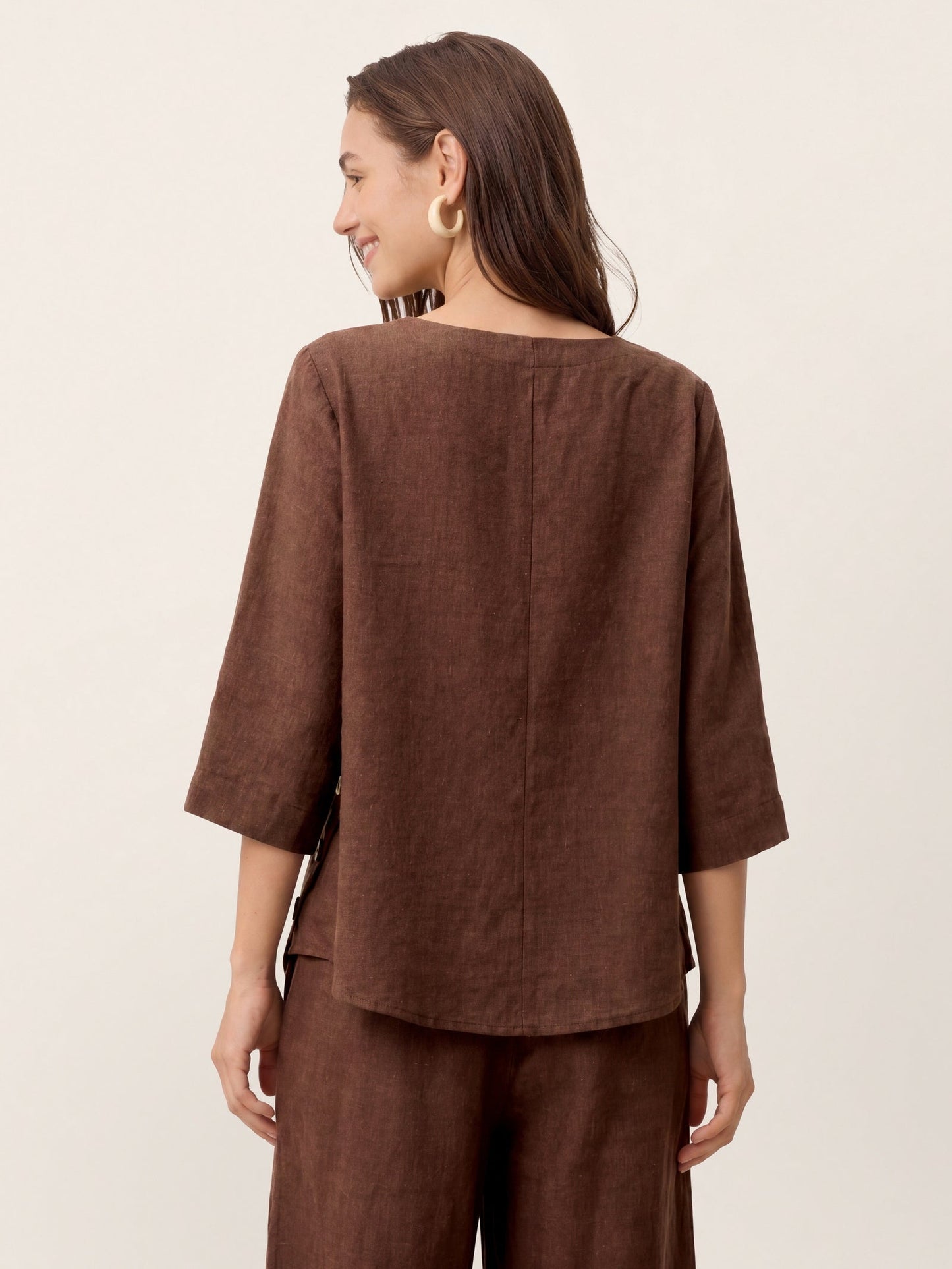 Violette | Women's Linen Top and Trouser Set