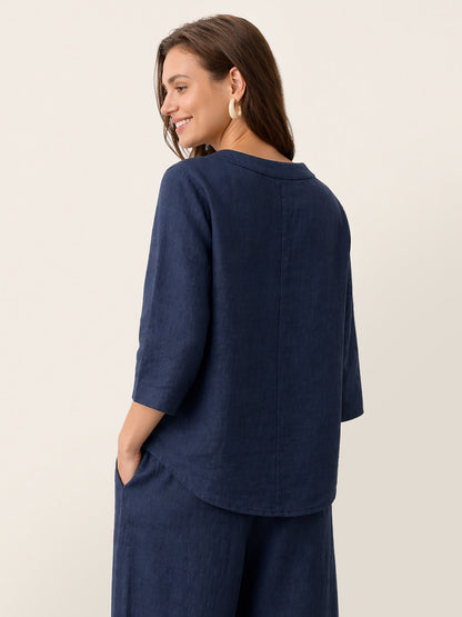 Violette | Women's Linen Top and Trouser Set