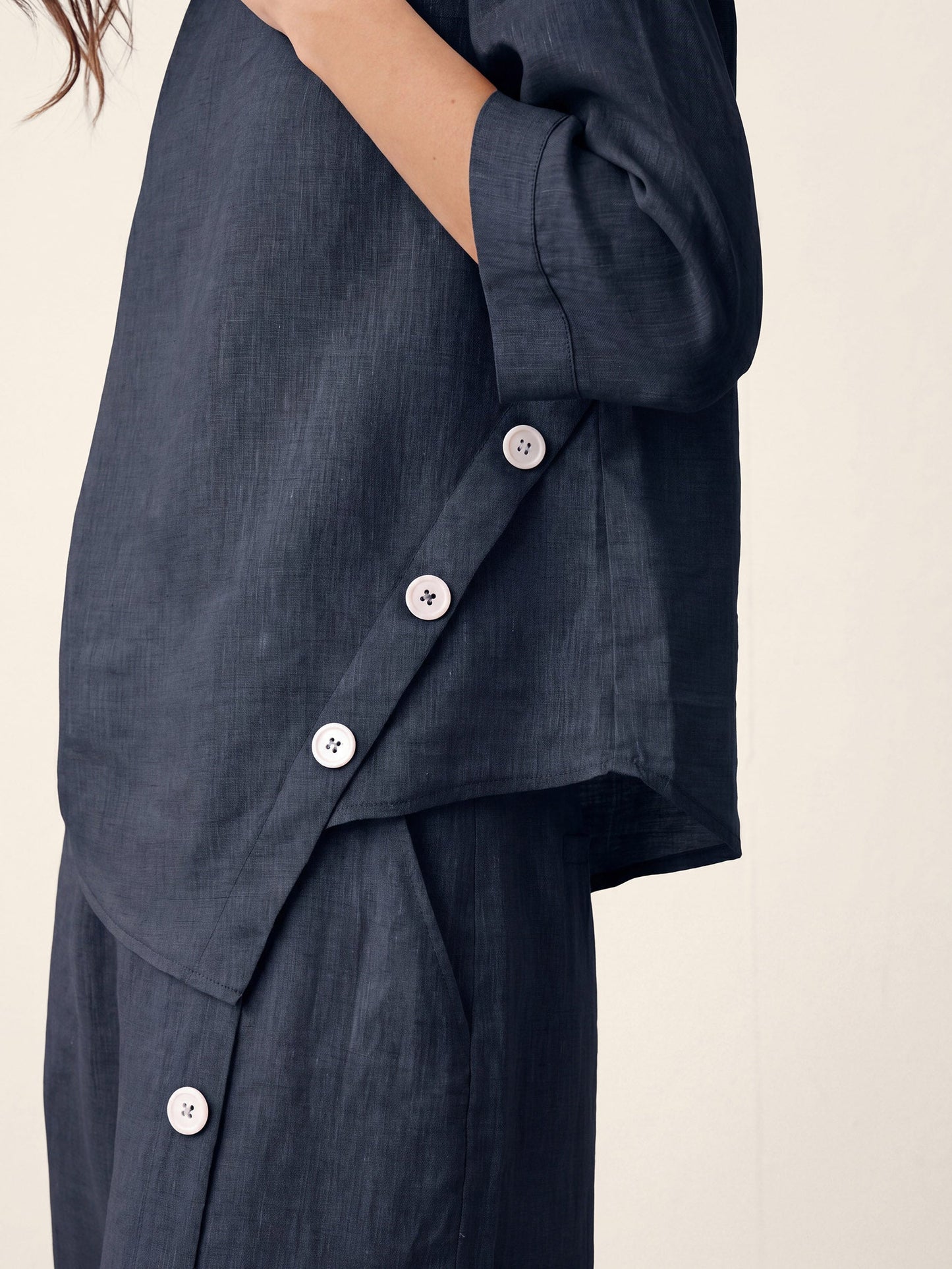 Violette | Women's Linen Top and Trouser Set