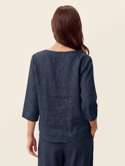 Violette | Women's Linen Top and Trouser Set