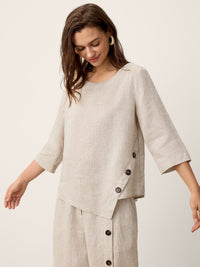 Violette | Women's Linen Top and Trouser Set