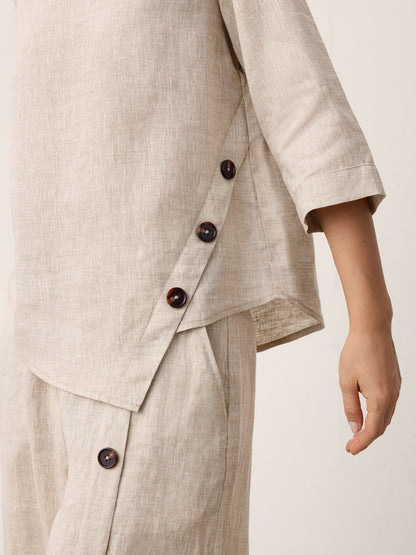 Violette | Women's Linen Top and Trouser Set