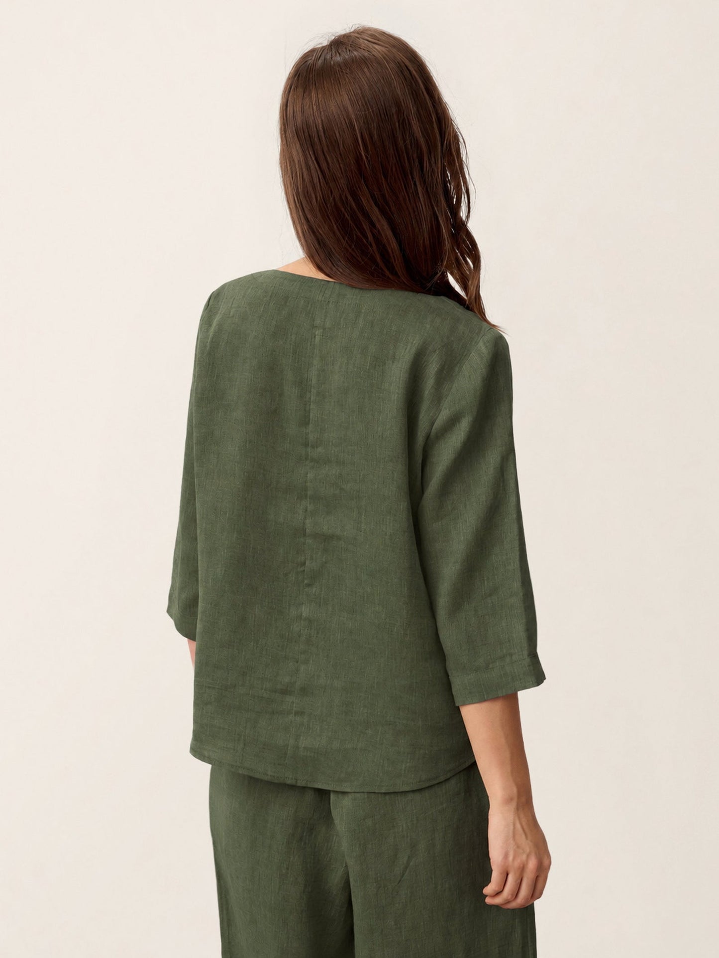 Violette | Women's Linen Top and Trouser Set