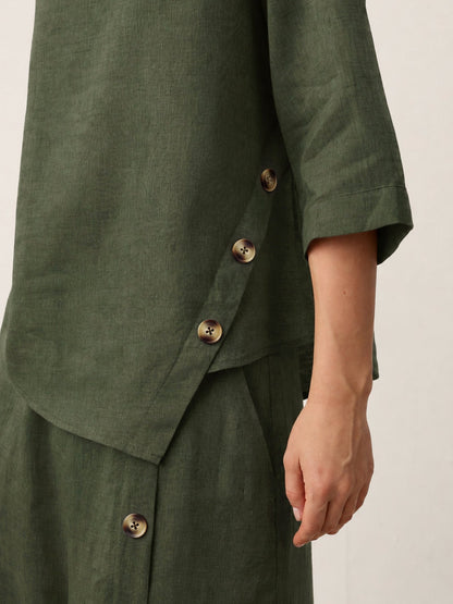 Violette | Women's Linen Top and Trouser Set