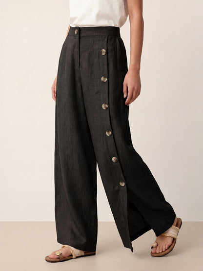 Violette | Women's Linen Top and Trouser Set