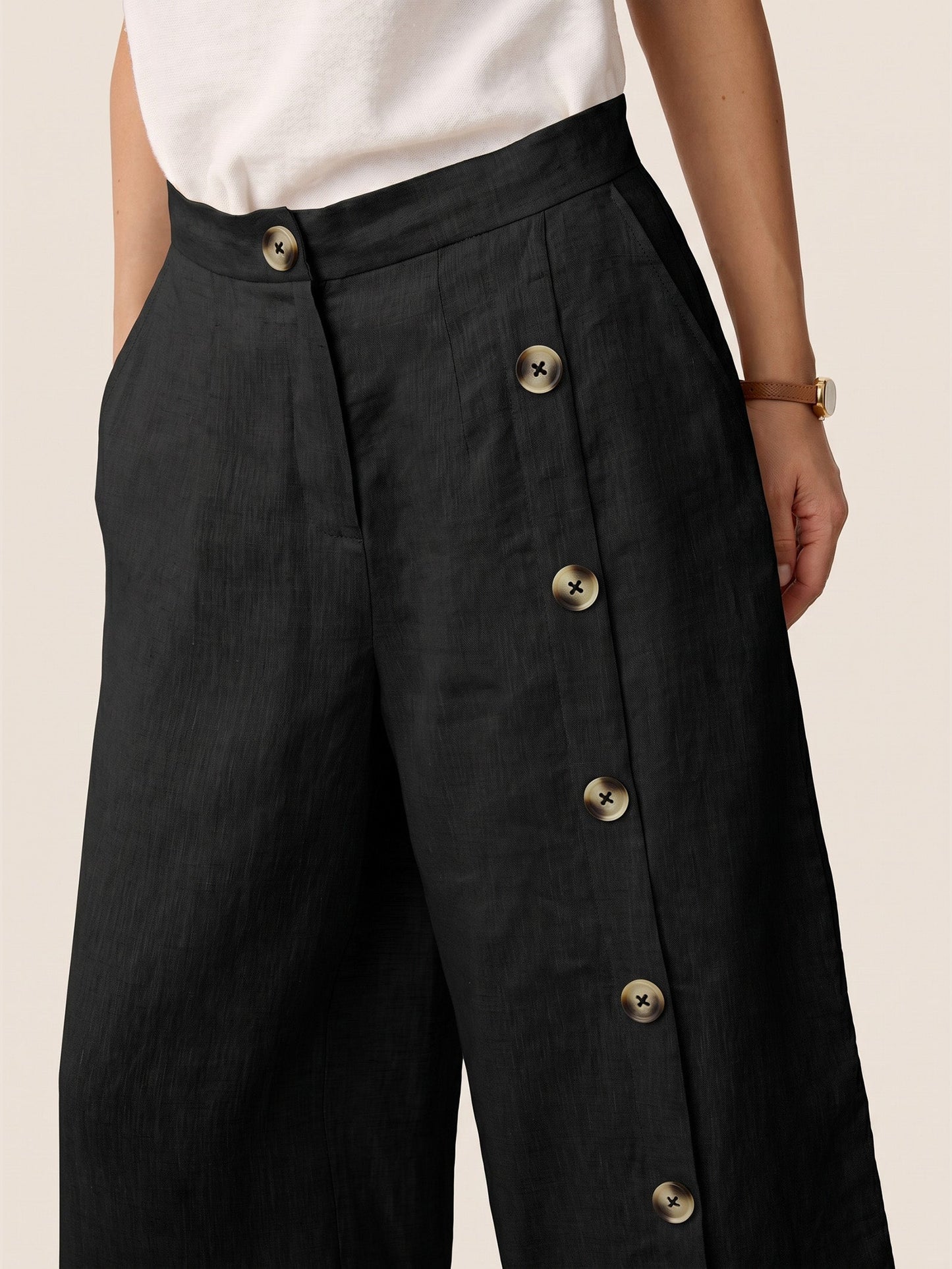 Violette | Women's Linen Top and Trouser Set