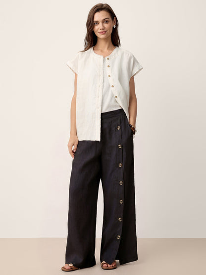 Violette | Women's Linen Top and Trouser Set