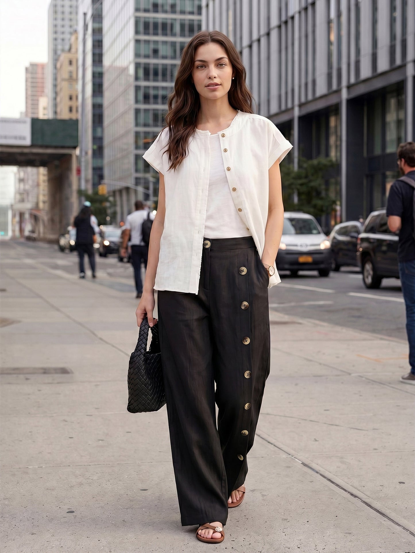 Violette | Women's Linen Top and Trouser Set