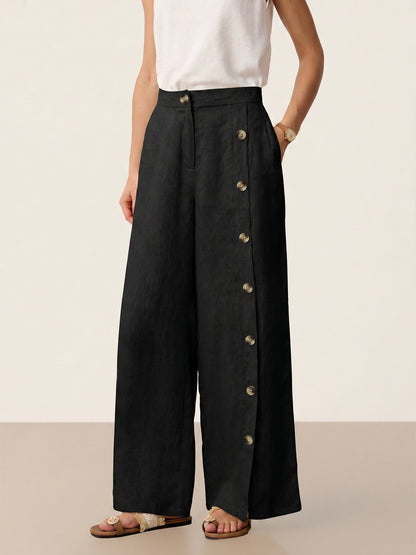 Violette | Women's Linen Top and Trouser Set