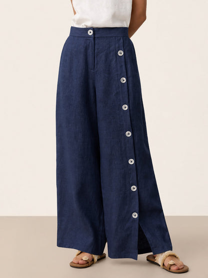 Violette | Women's Linen Top and Trouser Set
