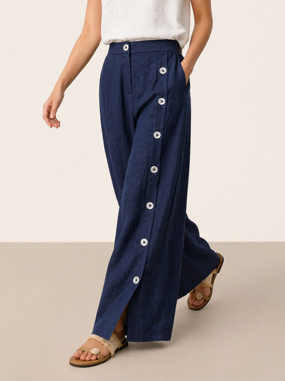 Violette | Women's Linen Top and Trouser Set