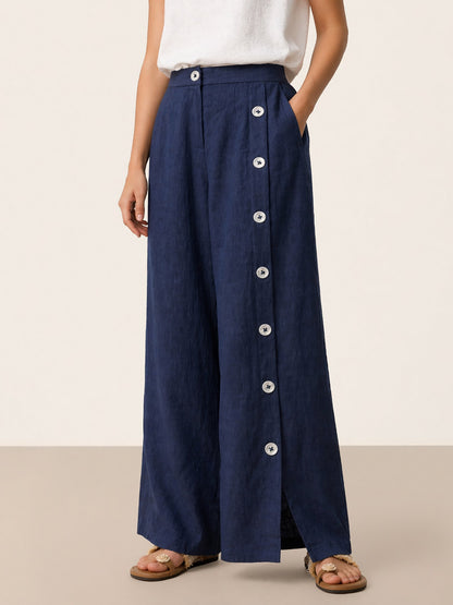 Violette | Women's Linen Top and Trouser Set