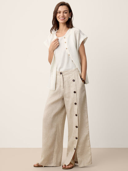 Violette | Women's Linen Top and Trouser Set