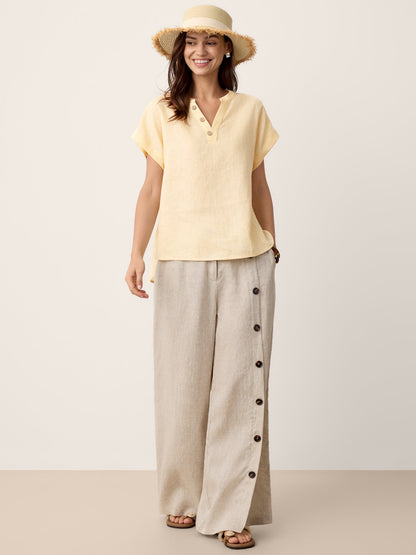 Violette | Women's Linen Top and Trouser Set