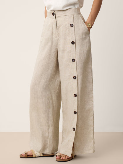 Violette | Women's Linen Top and Trouser Set