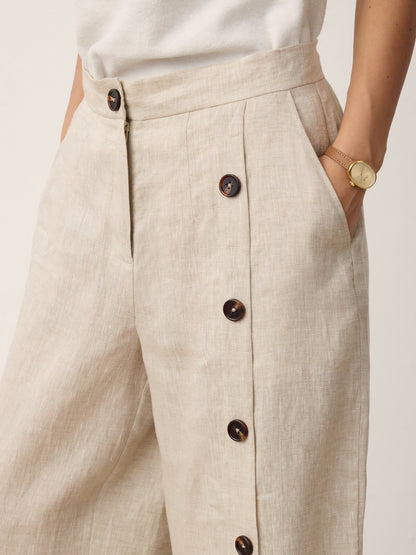 Violette | Women's Linen Top and Trouser Set