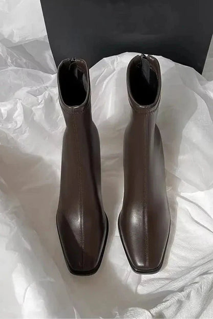 Virella | Elegant Ankle Boots Block Heel