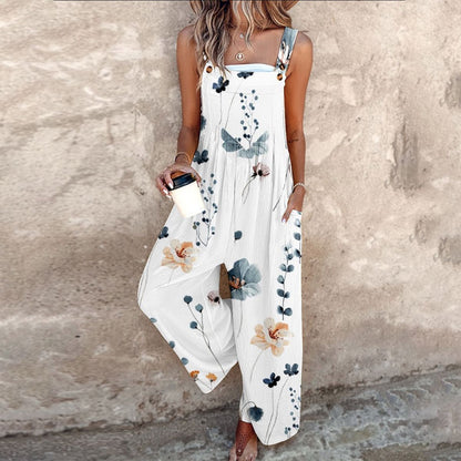 Ambre | Women's Floral Wide Leg Jumpsuit