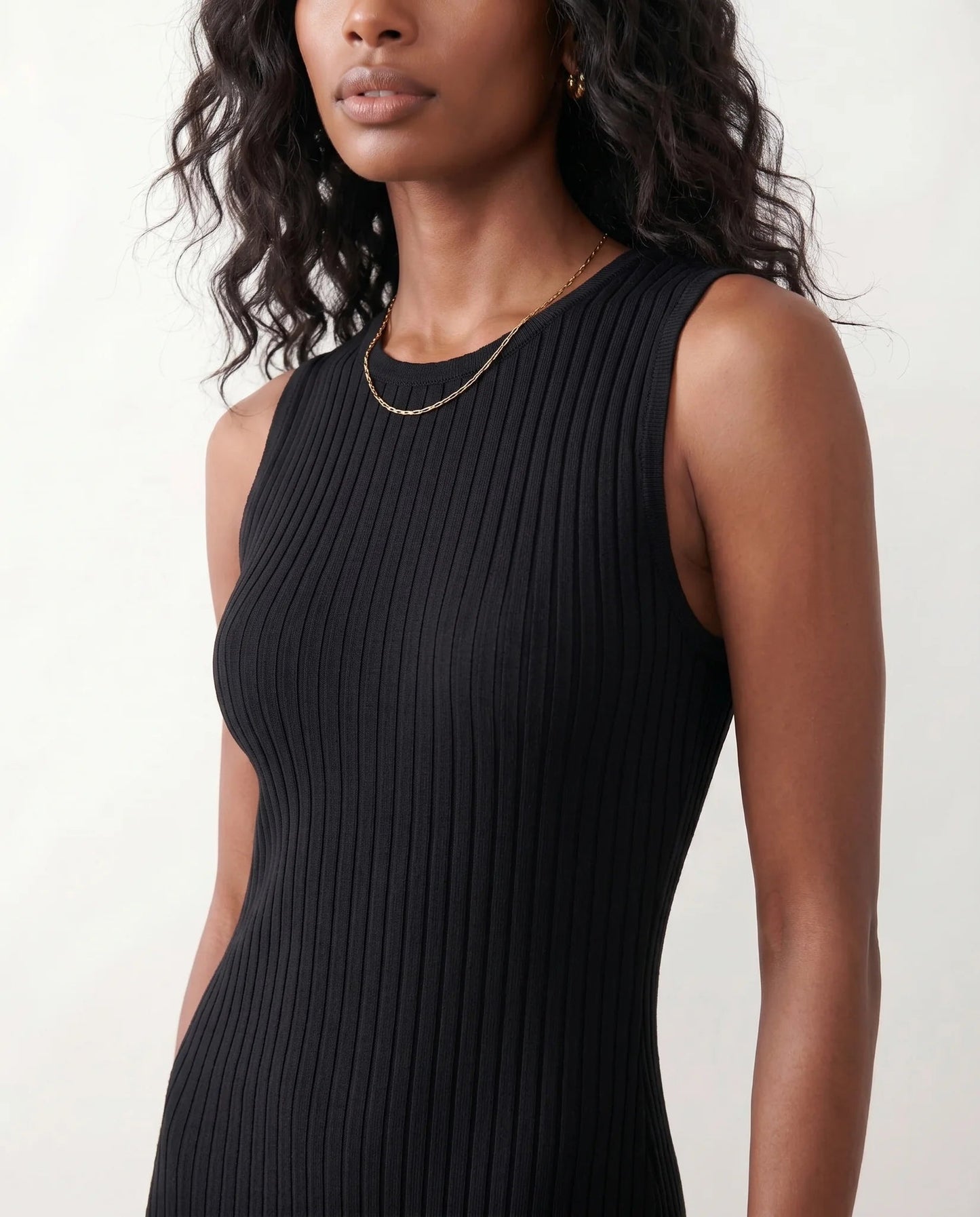 Solange | Ribbed Fitted Sheath Midi Dress